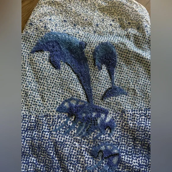 RARE NWOT Staud Beaded Dolphin Mini Dress Size X-Small - Picture 6 of 7